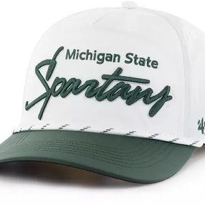 ‘47 Men's Michigan State Spartans White Chamberlain Snapback Adjustable Hat